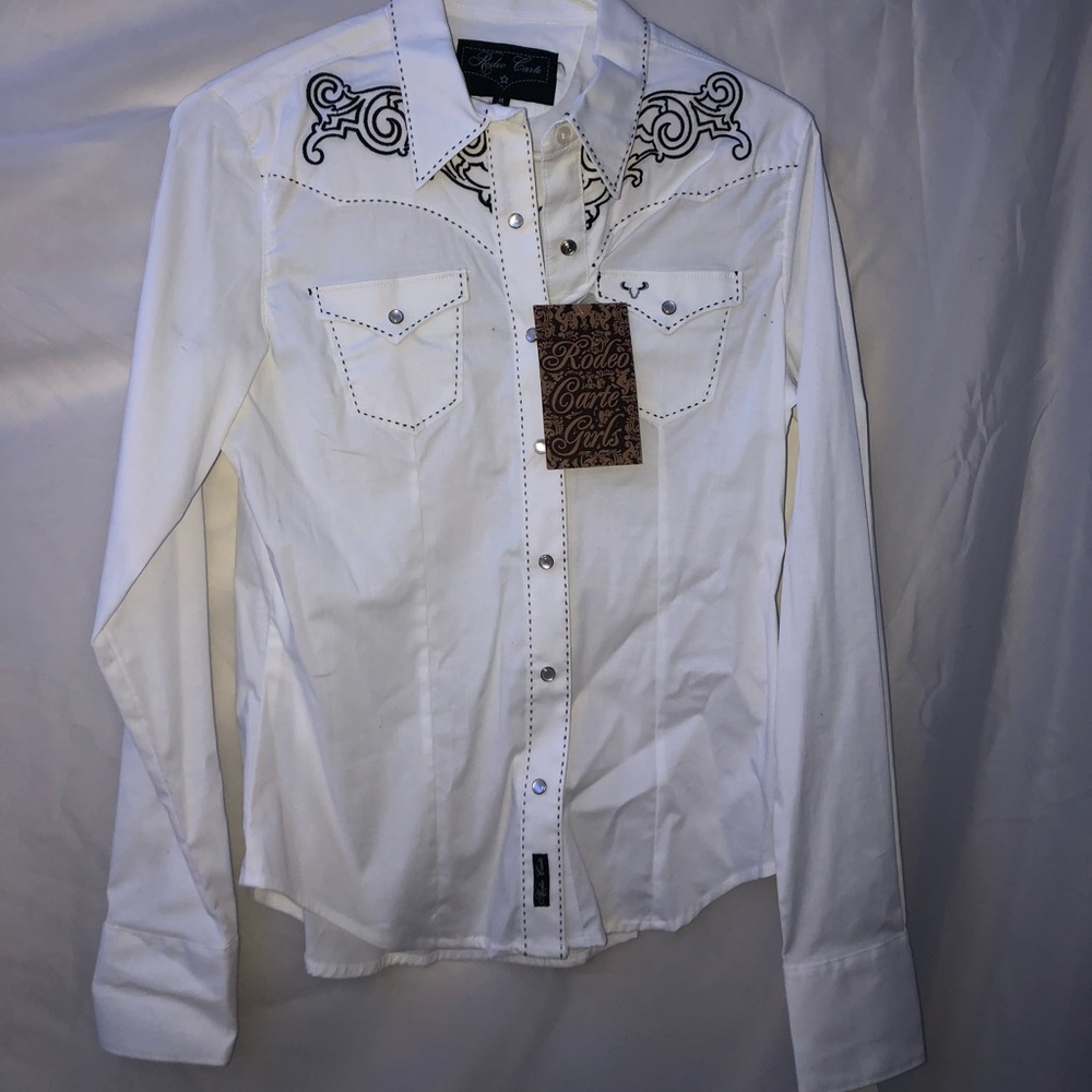White/Black Cowboy Shirt